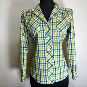🔰 VTG Gingham Button Up Shirt 🔰